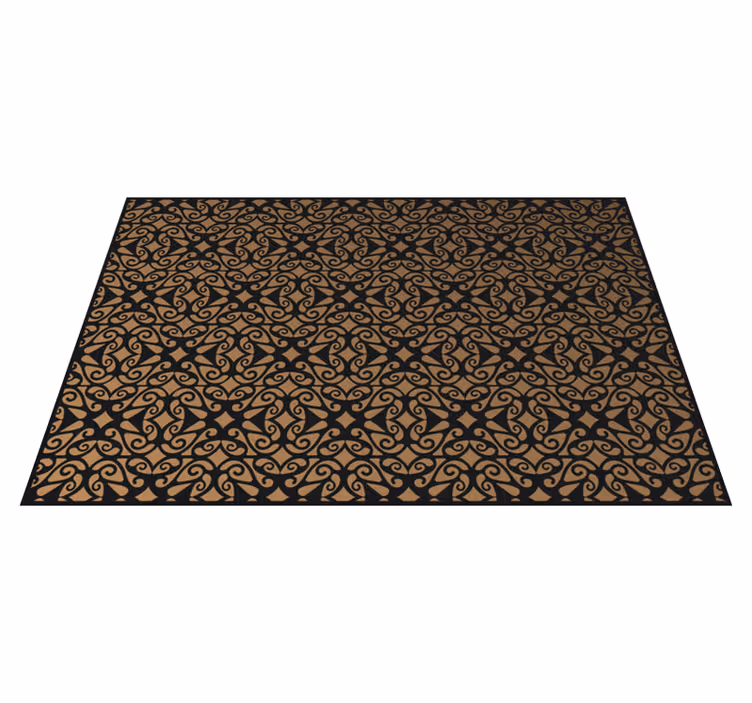 Elegante wervelpatronen vinyl tapijt textuur - TenStickers