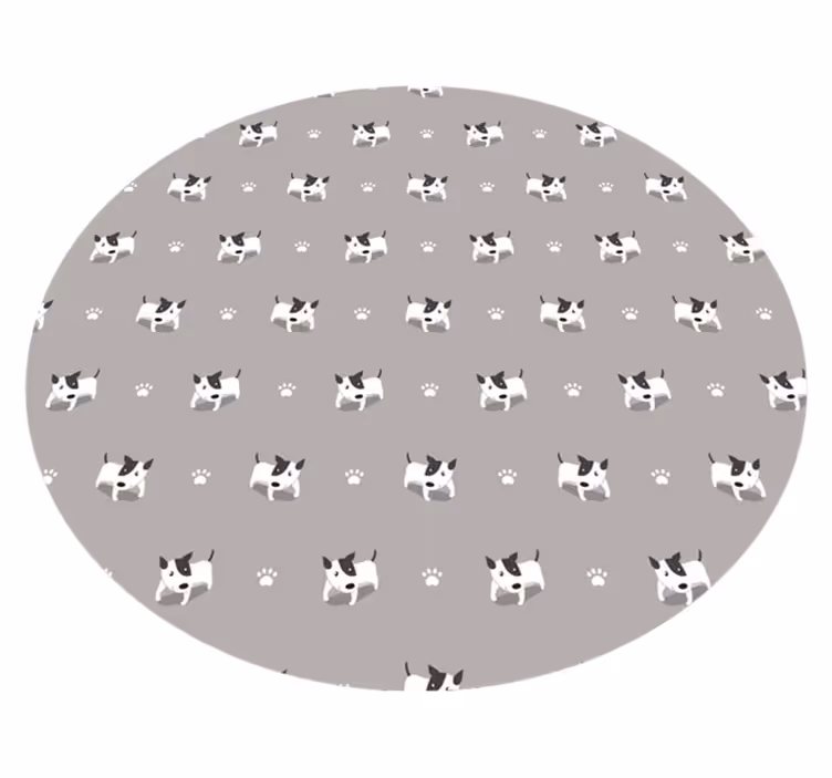 Schattig puppypatroon dieren vinyl tapijt - TenStickers