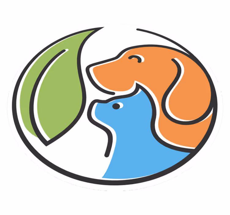 Abstracte dierengezichten dieren vinyl tapijt - TenStickers