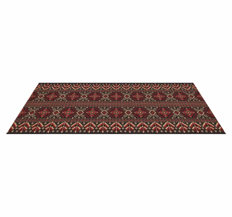 Winter geometrische elementen vinyl tapijt etnisch - TenStickers