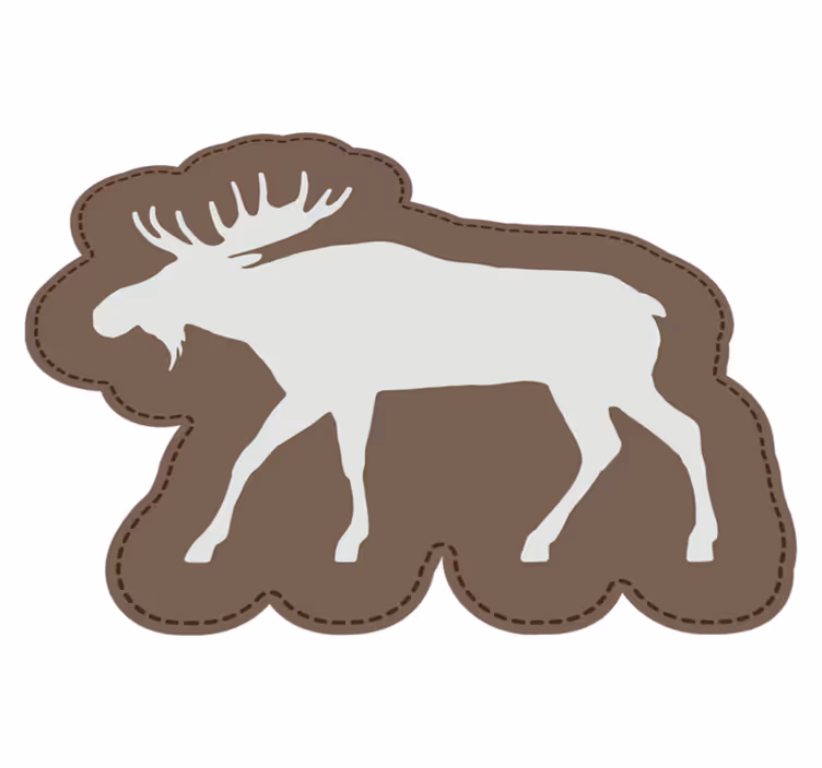 Eland silhouet dieren vinyl tapijt - TenStickers