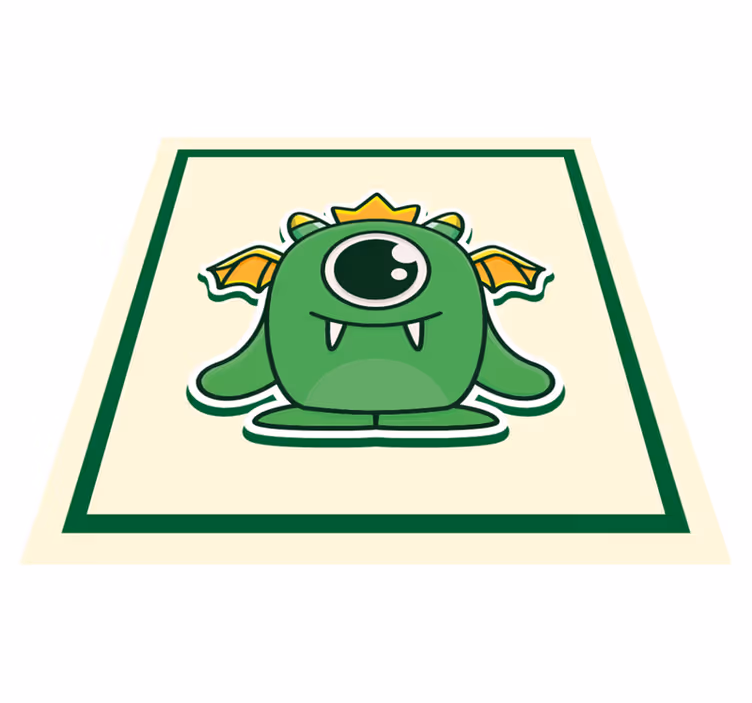 Groen babymonster vinyl tapijt meer kinderen - TenStickers