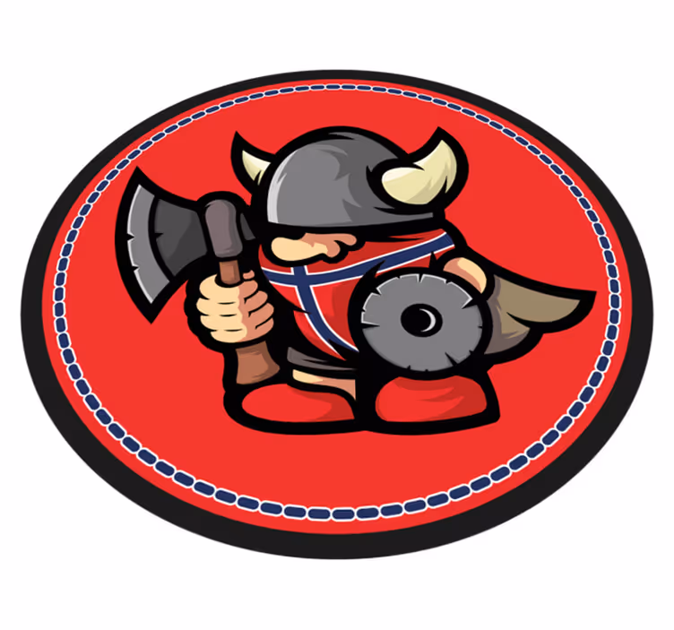 Viking krijger embleem vinyl tapijt meer kinderen - TenStickers