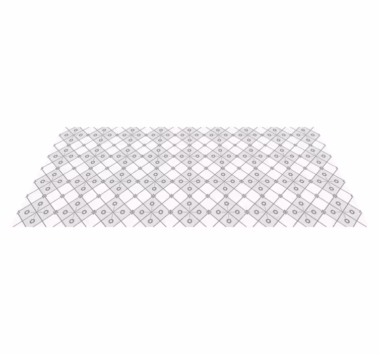 Grijze geometrie vinyl tapijt tegels - TenStickers