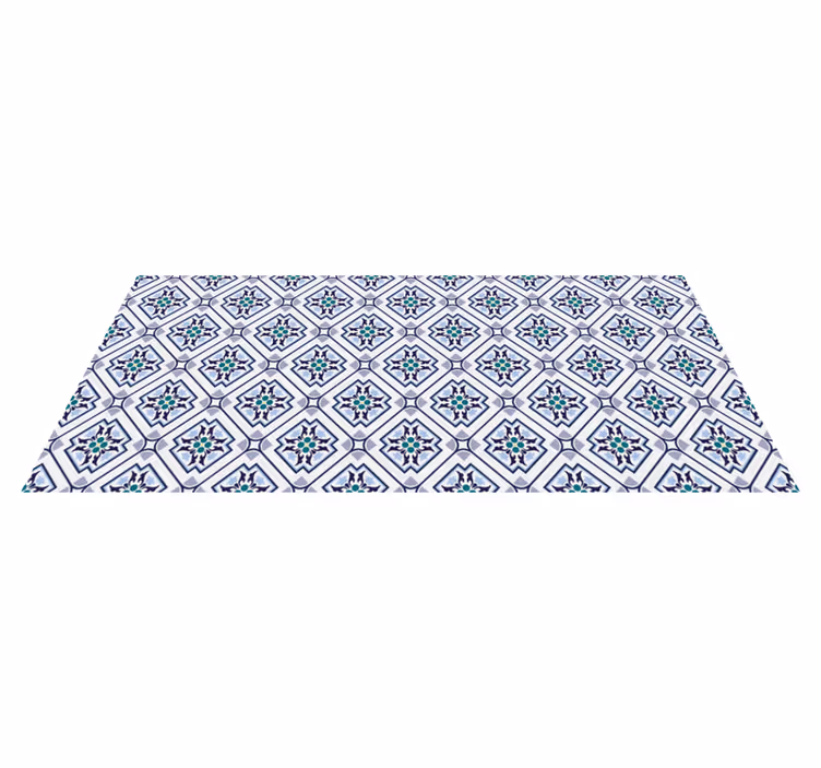 Betegeld medaillonontwerp vinyl tapijt woonkamer - TenStickers