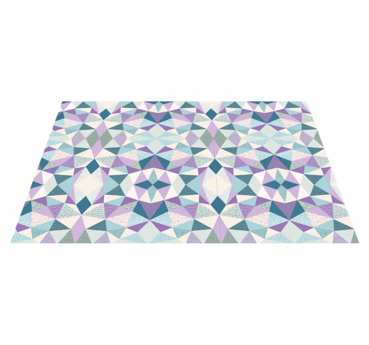 Kleurrijke geometrie vinyl tapijt geometrisch - TenStickers