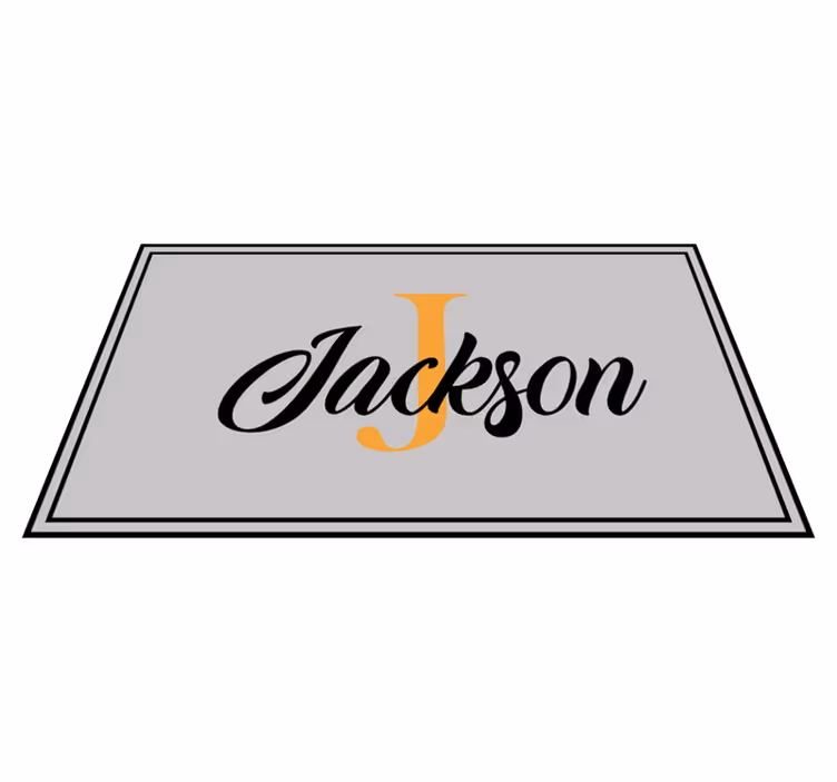 Titel en startweergave vinyl tapijt met naam - TenStickers