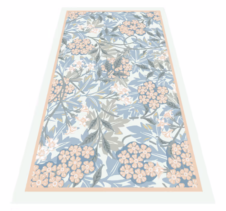 Botanische bloemen stijl vinyl tapijt bloemen en planten - TenStickers