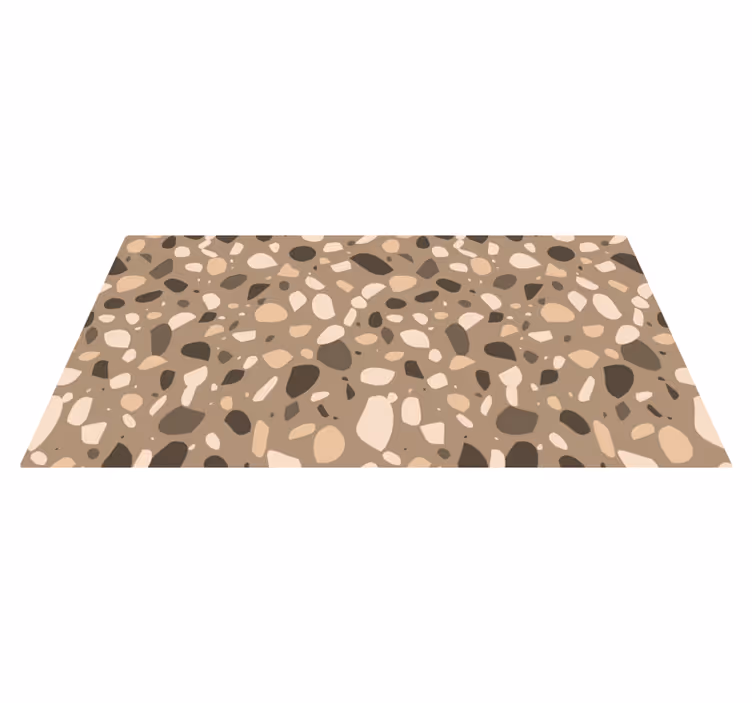 Abstracte kiezelsteen vinyl tapijt stenenstructuur - TenStickers