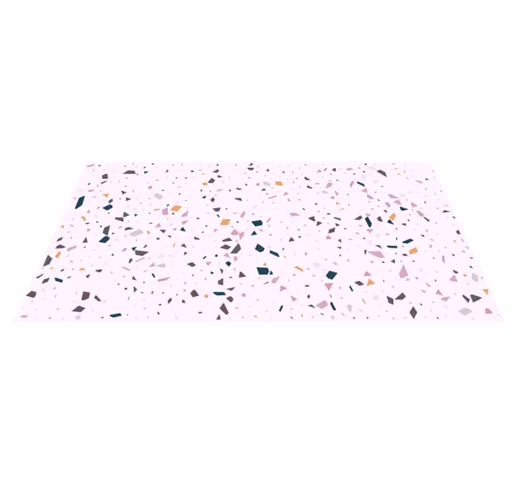 Kleurrijke geometrische scherven marmeren vinyl tapijt - TenStickers