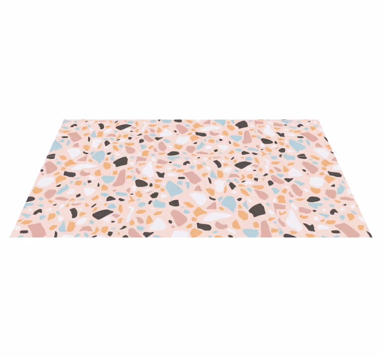 Terrazzo-patroon tinten marmeren vinyl tapijt - TenStickers