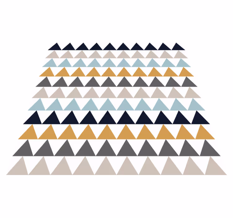 Driehoekige patrooneffecten vinyl tapijt geometrisch - TenStickers
