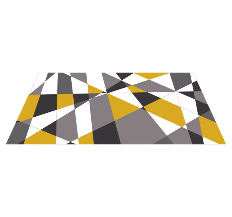 Gewaagde driehoekige patronen vinyl tapijt geometrisch - TenStickers