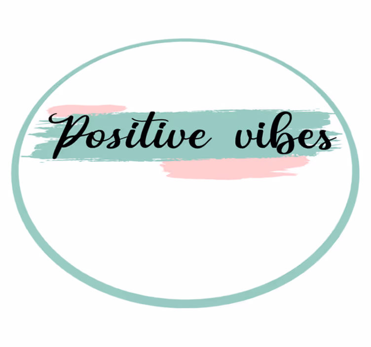 Positieve vibes vinyl tapijt zinnen en teksten - TenStickers