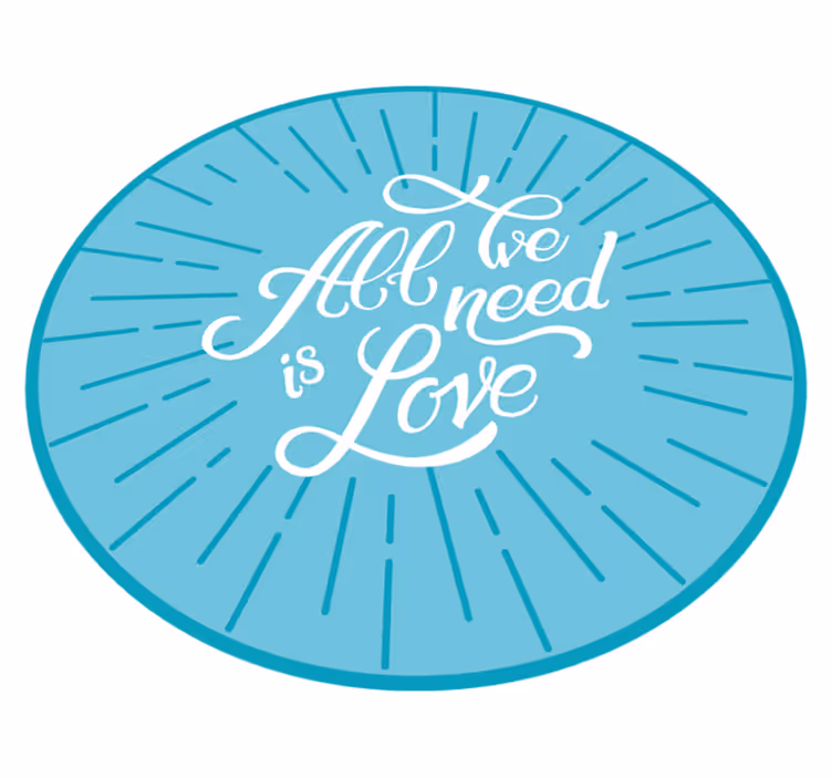 Alle behoefte is liefde vinyl tapijt zinnen en teksten - TenStickers