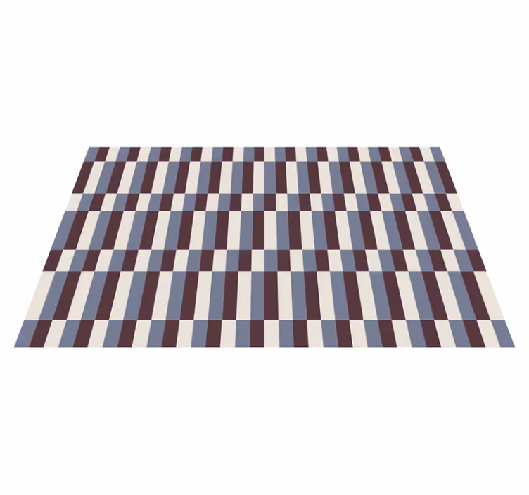Kleurblok vinyl tapijt strepen - TenStickers