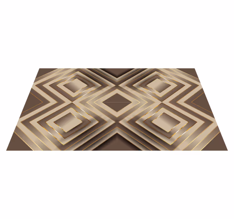Elegante geometrische compositie vinyl tapijt keuken - TenStickers