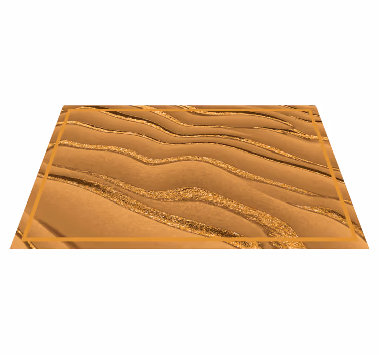 Gouden golfpatroon vinyl tapijt textuur - TenStickers