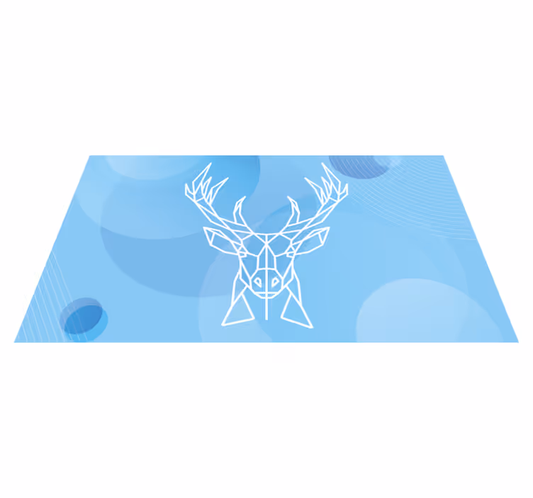 Geometrische hertenkop dieren vinyl tapijt - TenStickers