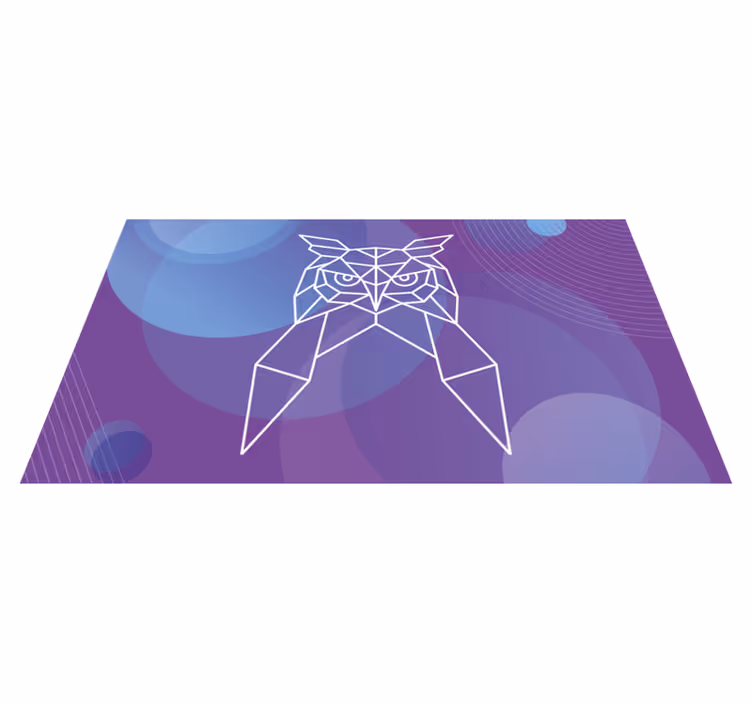 Geometrische uilenkunst dieren vinyl tapijt - TenStickers