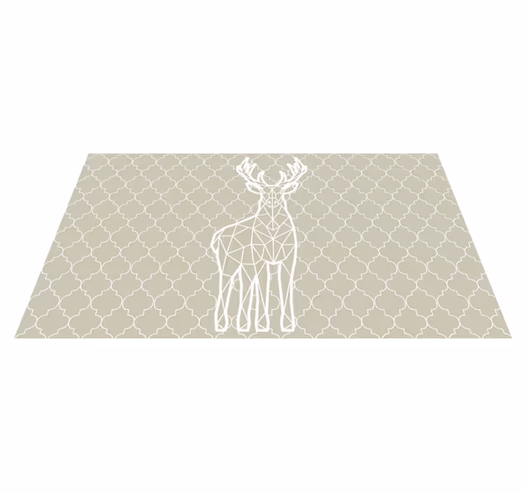 Geometrisch hertensilhouet vinyl tapijt woonkamer - TenStickers