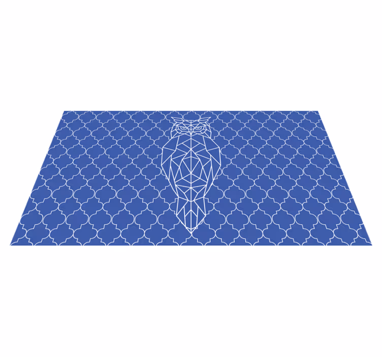 Geometrisch uilenpatroon dieren vinyl tapijt - TenStickers