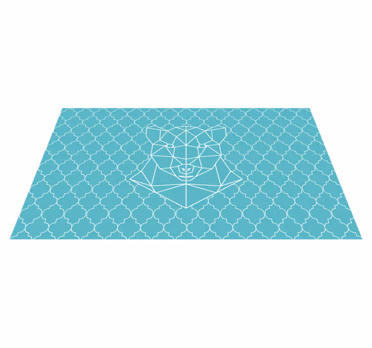 Geometrisch berenontwerp dieren vinyl tapijt - TenStickers