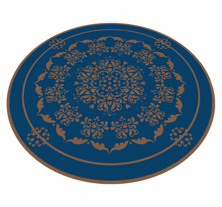 Elegant rond patroon vinyl tapijt mandala - TenStickers