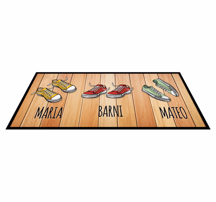 Aangepaste schoenen display Vinyl tapijt ontvangsthal - TenStickers