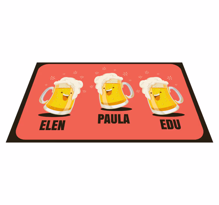Aangepaste bierpullen Vinyl tapijt ontvangsthal - TenStickers