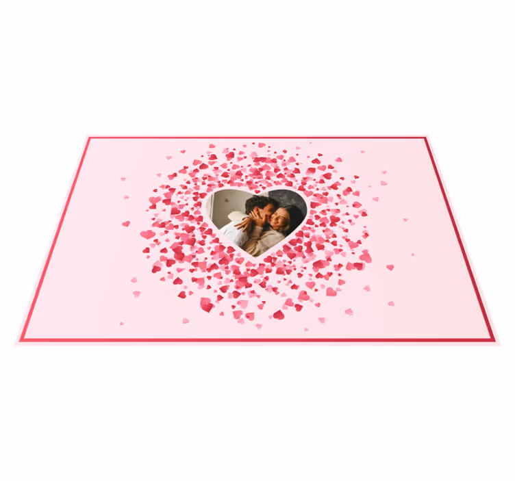 Hartvorm met foto vinyl tapijt slaapkamer - TenStickers