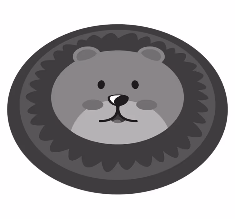 Schattig leeuwengezicht vinyl tapijt baby - TenStickers