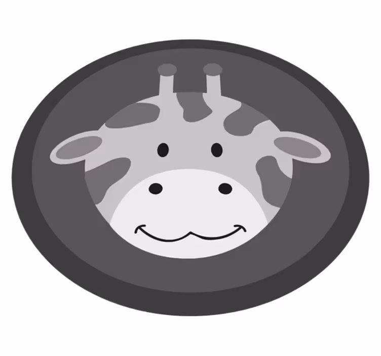 Grijze babygiraf vinyl tapijt baby - TenStickers