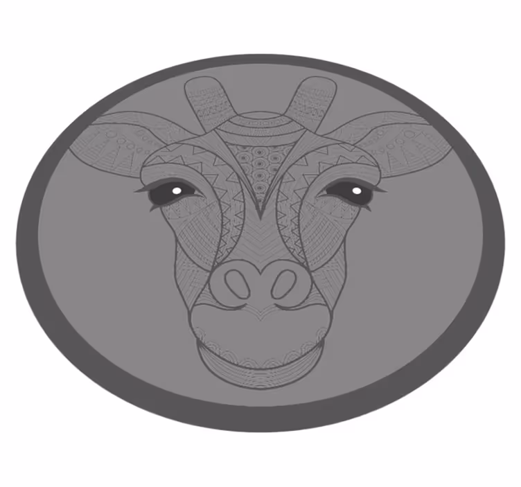 Grijs giraffenontwerp dieren vinyl tapijt - TenStickers