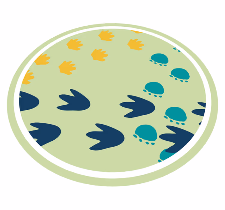 Vinyl tapijt meer kinderen dinosaurussporen ontwerp - TenStickers