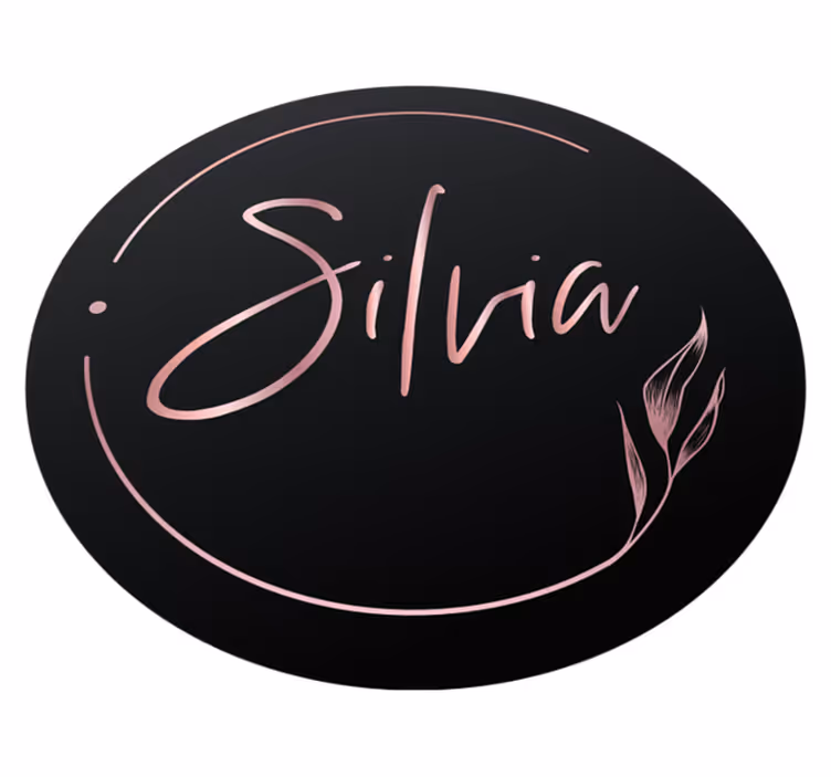 Elegante aangepaste naam vinyl tapijt tiener - TenStickers