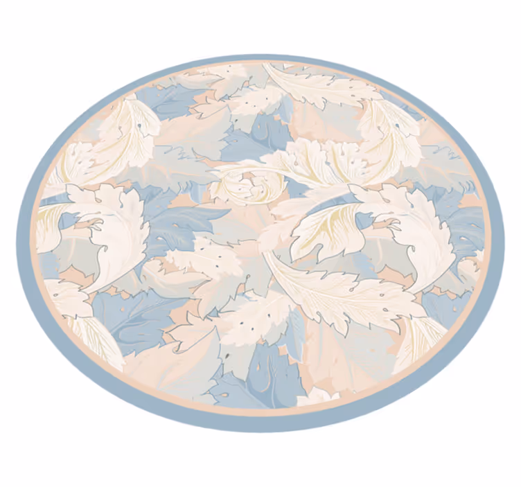 Zacht bladpatroon vinyl tapijt bloemen en planten - TenStickers