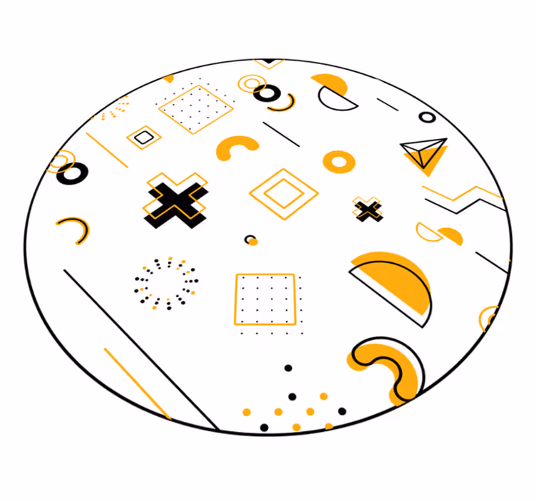 Moderne wiskundige vormen vinyl tapijt geometrisch - TenStickers