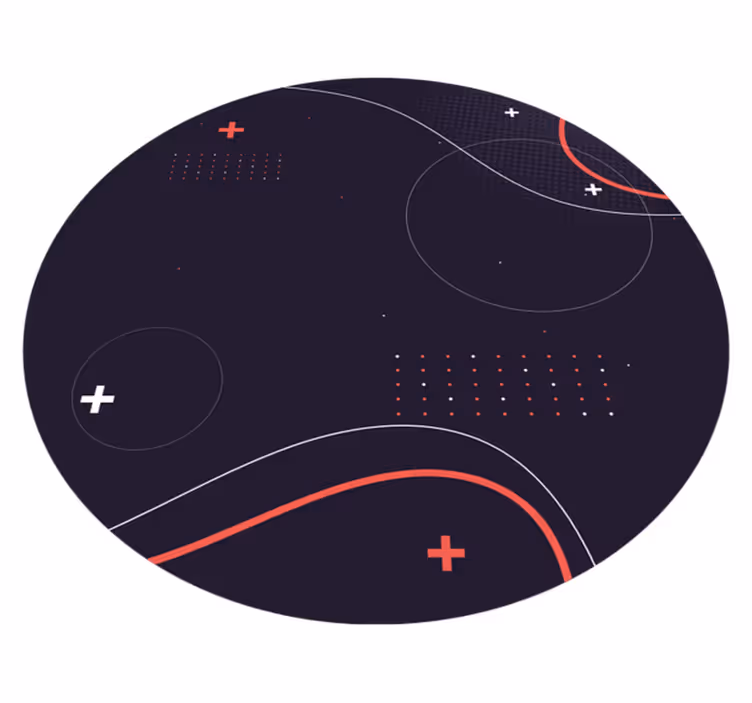 Abstracte gebogen patronen vinyl tapijt modern - TenStickers