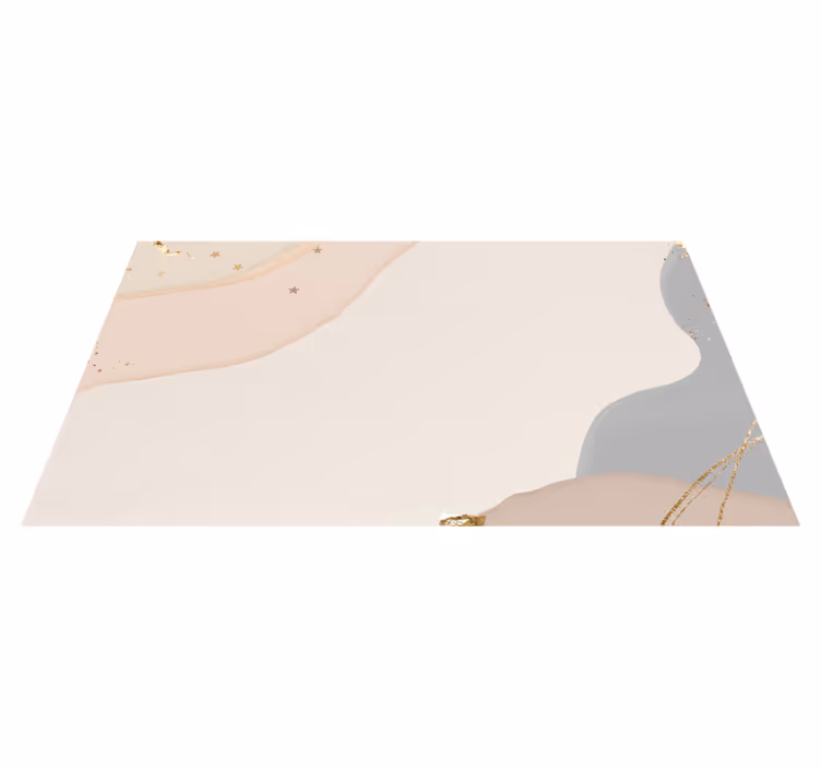 Abstracte zachte golven vinyl tapijt minimalistisch - TenStickers