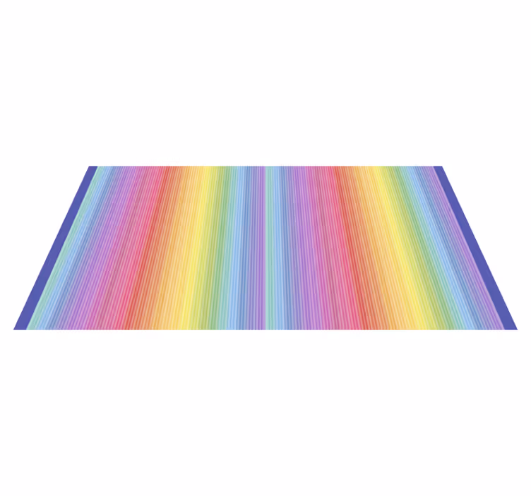 Kleurrijk regenboogeffect vinyl tapijt strepen - TenStickers