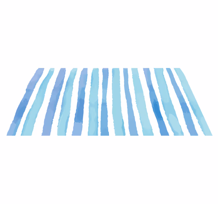 Set koel blauw vinyl tapijt strepen - TenStickers
