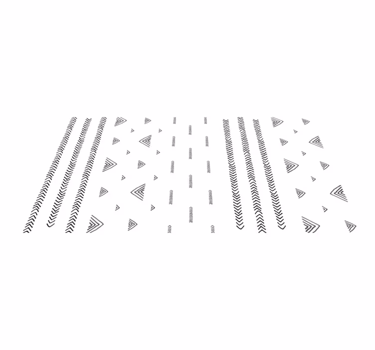 Hedendaagse geometrische patronen vinyl tapijt etnisch - TenStickers