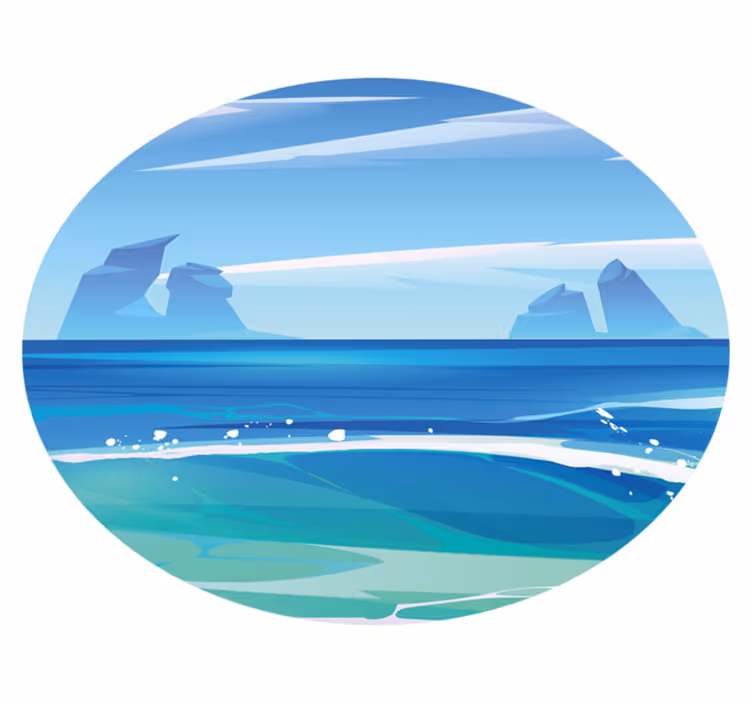 Kustsereniteit vinyl tapijt natuur - TenStickers
