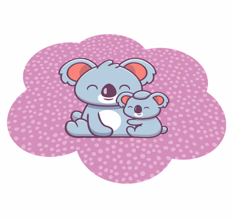 Koala familie ontwerp vinyl tapijt kind - TenStickers