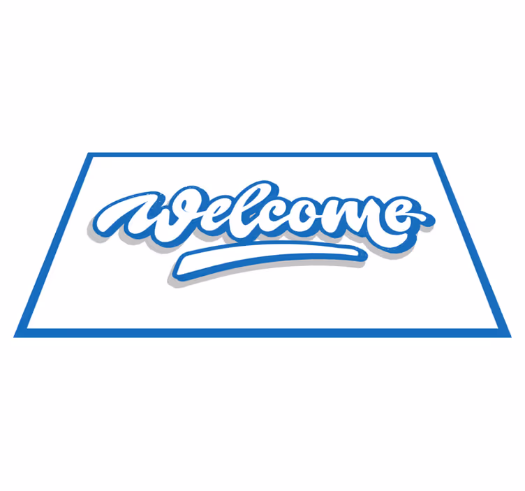 Welkomstgroetbord Vinyl tapijt ontvangsthal - TenStickers