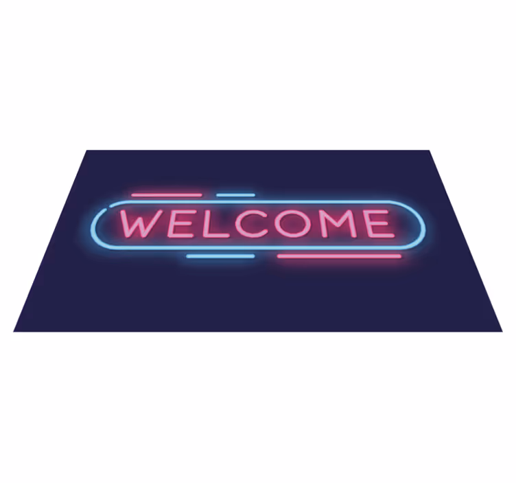 Welkom neonbord Vinyl tapijt ontvangsthal - TenStickers