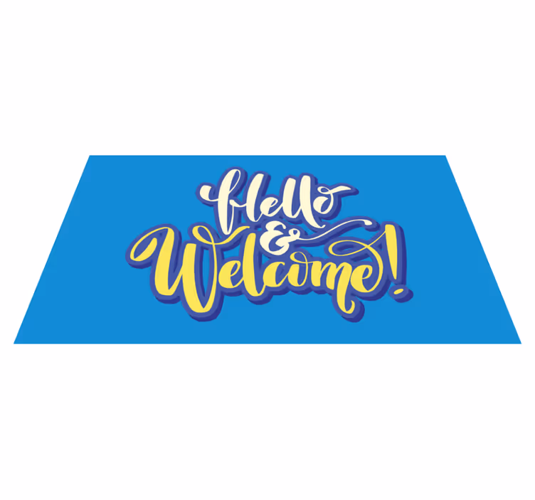 Hallo en welkom Vinyl tapijt ontvangsthal - TenStickers