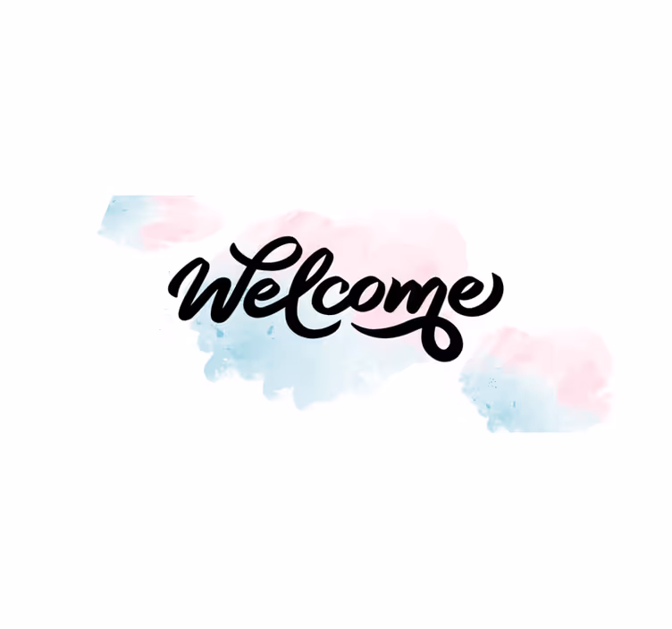 Aquarella welome Vinyl tapijt ontvangsthal - TenStickers
