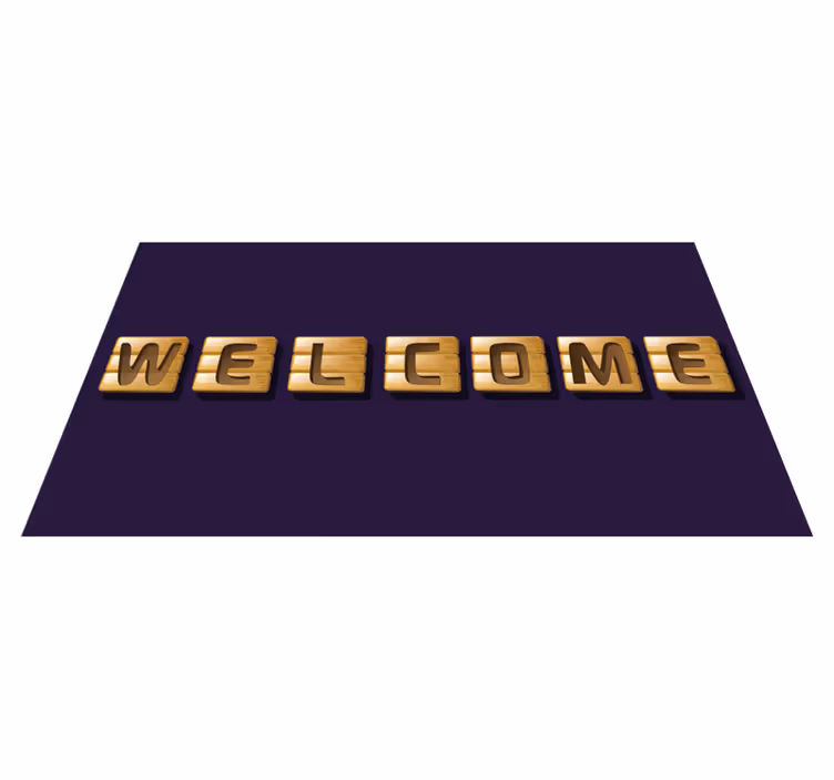Houten welkomsttegels Vinyl tapijt ontvangsthal - TenStickers